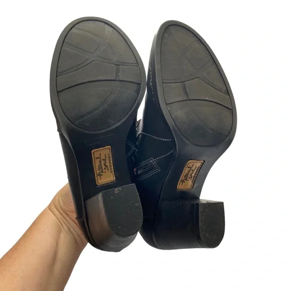 Natural Soul Black Heeled Booties High Heel Ankle boots size 6.5 M  EUC - Picture 8 of 13